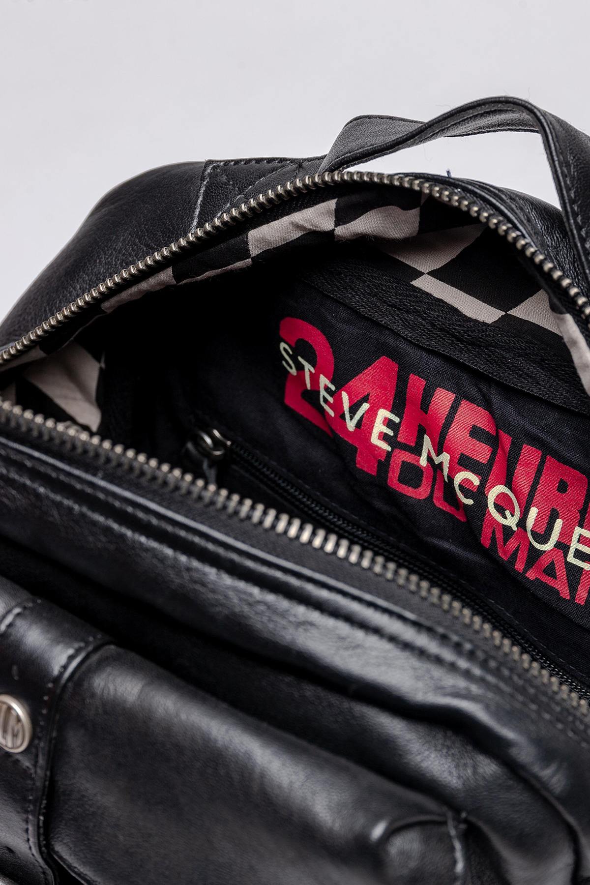 Vintage McQueen Edition Black Leather Backpack - Image n°2