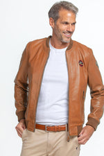 Lambskin bomber with Steve McQueen tribute prints in a regular fit. - Image n°1