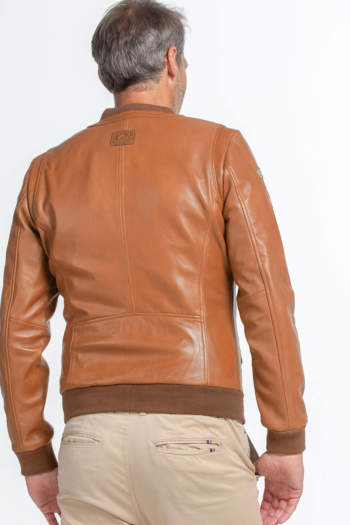 Lambskin bomber with Steve McQueen tribute prints in a regular fit. - Image n°4