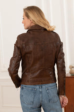 Women's biker style patch Biker Jacket - Image n°6