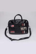 Black leather briefcase bag by Steve McQueen - Image n°2