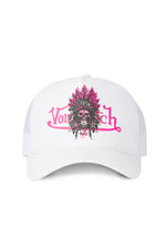White and pink Indian skull cap - Image n°1