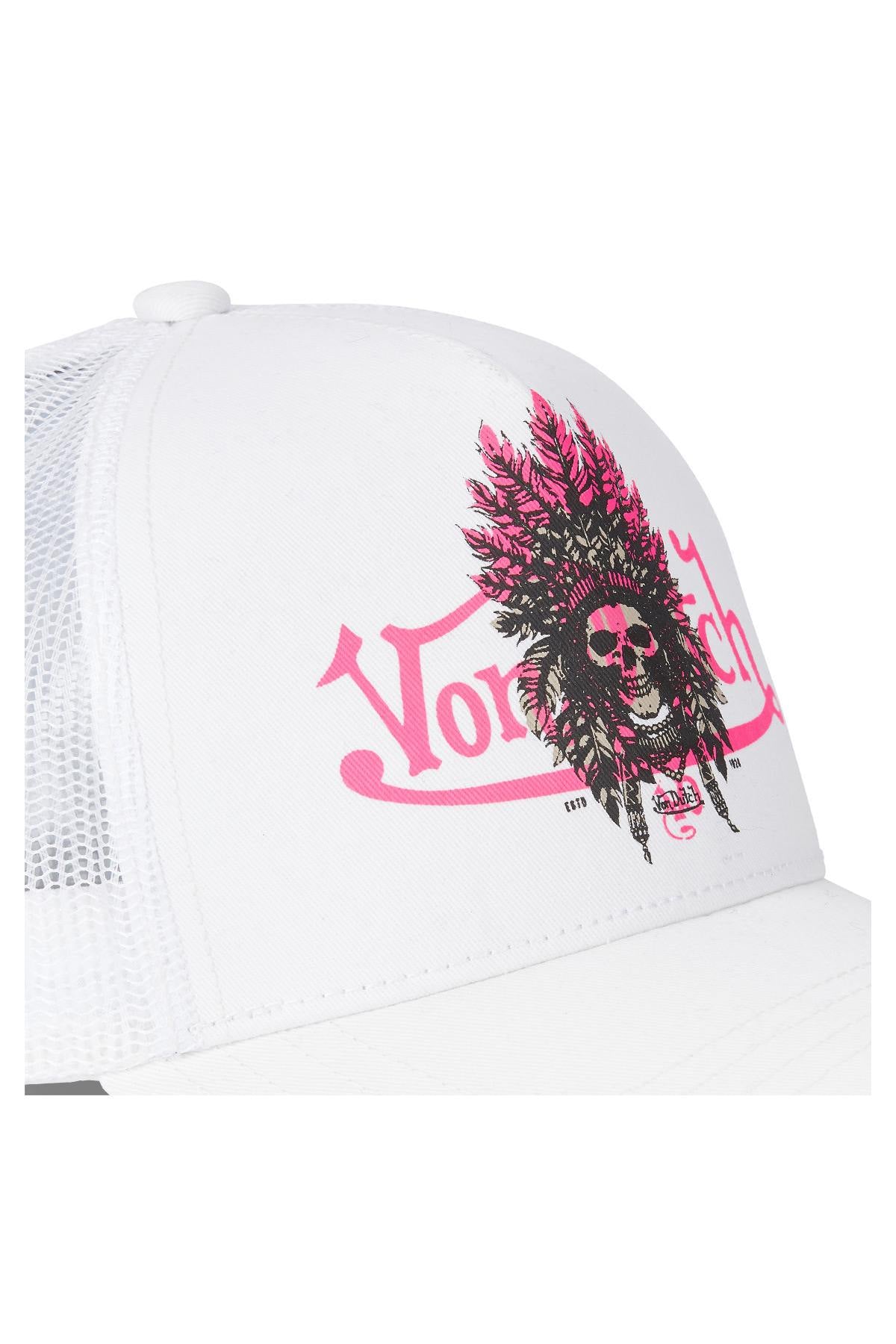 White and pink Indian skull cap - Image n°5