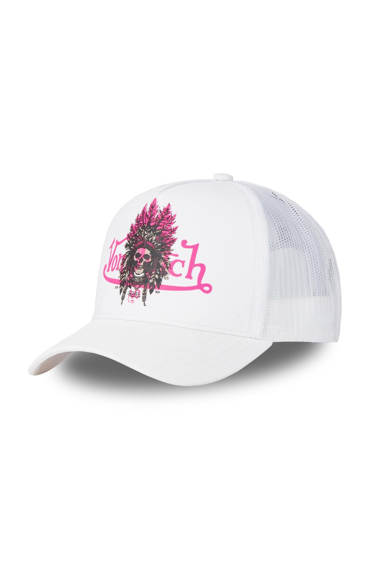 White and pink Indian skull cap - Image n°4