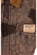 Hand-aged goatskin G-1 Avenger™ bomber, a WWII naval aviator's legacy. - Image n°5