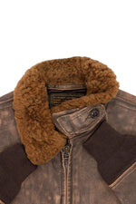 Hand-aged goatskin G-1 Avenger™ bomber, a WWII naval aviator's legacy. - Image n°7