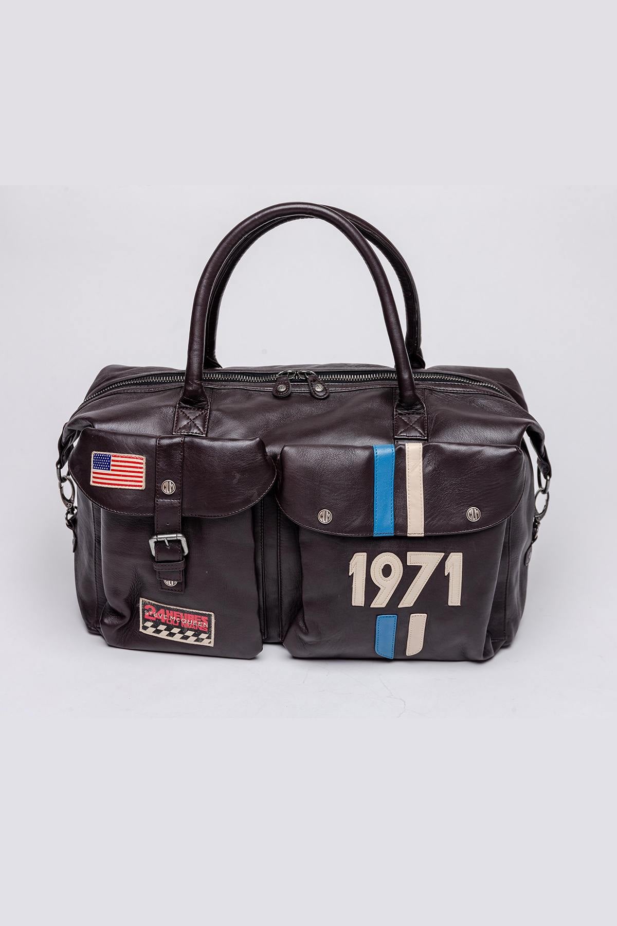 Brown Genuine Leather McQueen Edition Travel Bag - Image n°5