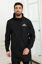 Long black windbreaker jacket - Image n°9