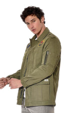 Men's khaki military jacket - Image n°4