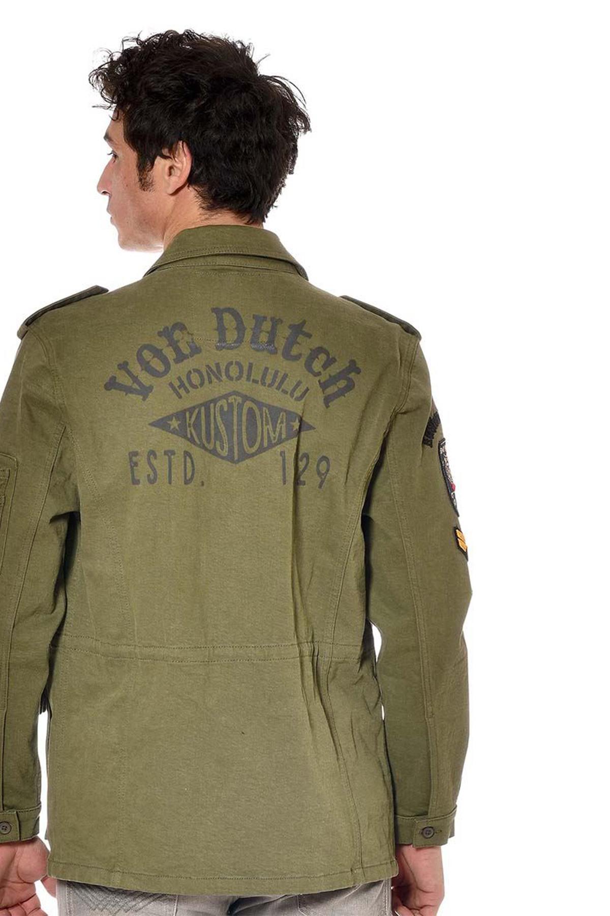 Men's khaki military jacket - Image n°3