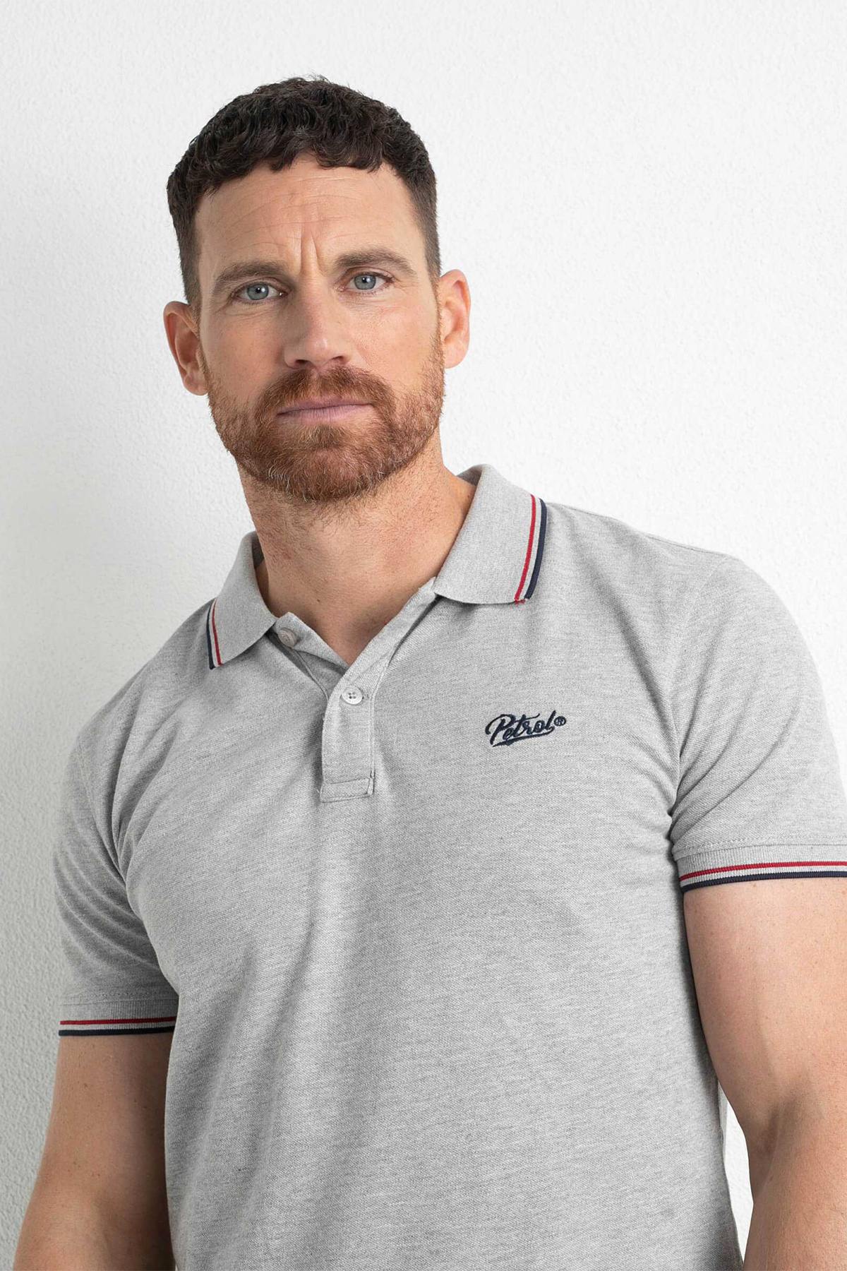 Classic heather gray polo shirt - Image n°4