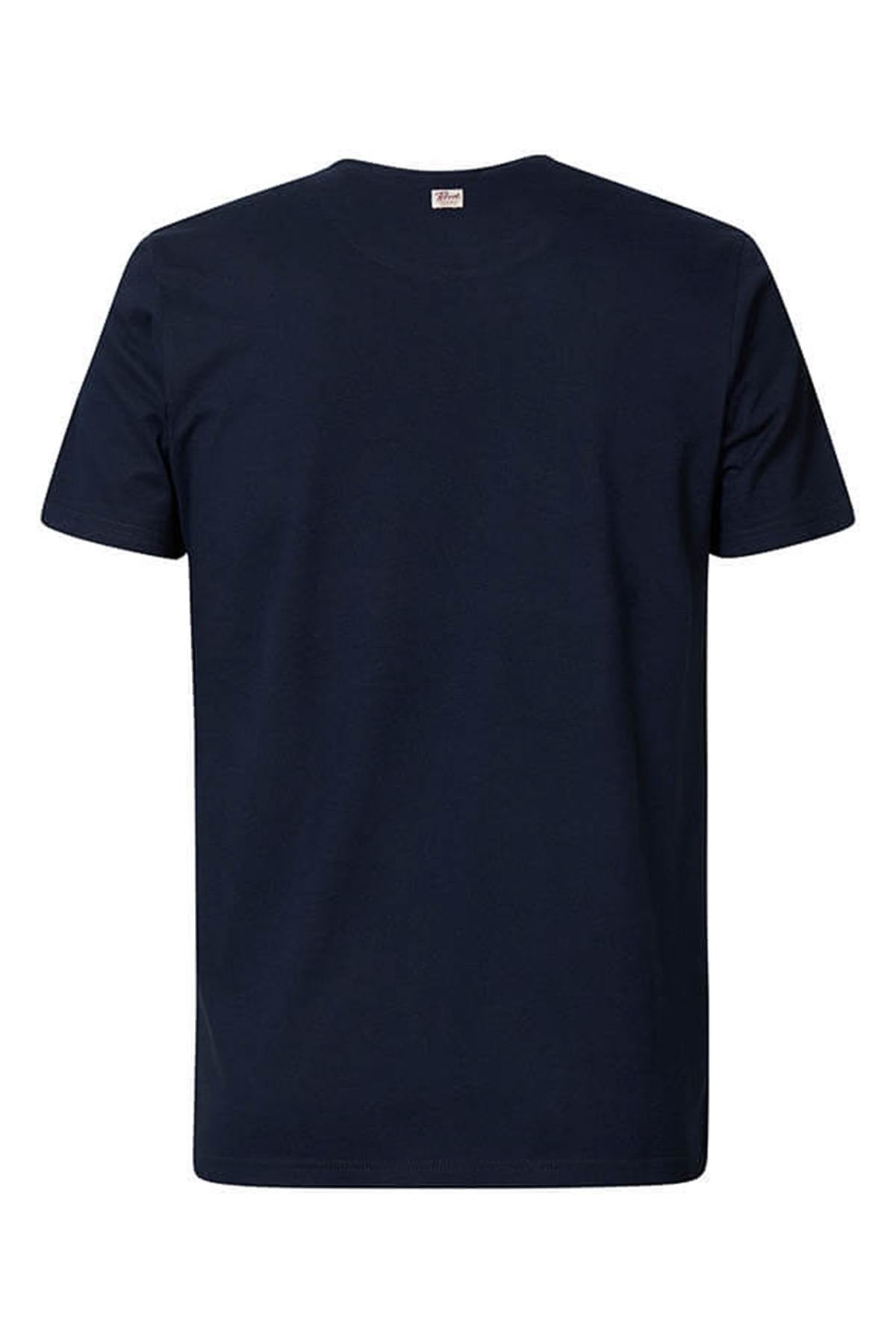 Men's navy blue round-neck t-shirt - Image n°6