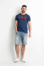 Blue printed t-shirt - Image n°3