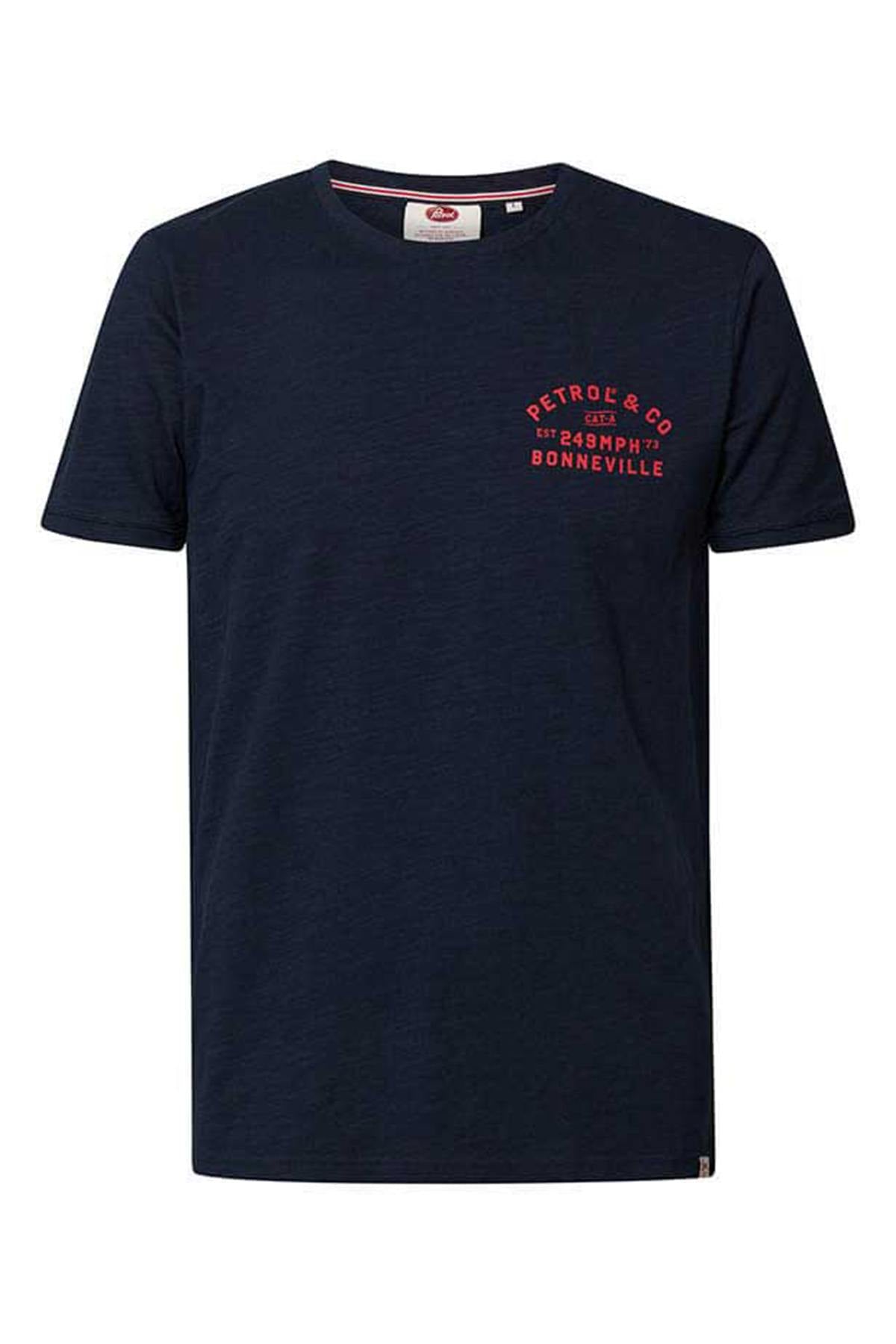Navy blue round neck T-shirt - Image n°4