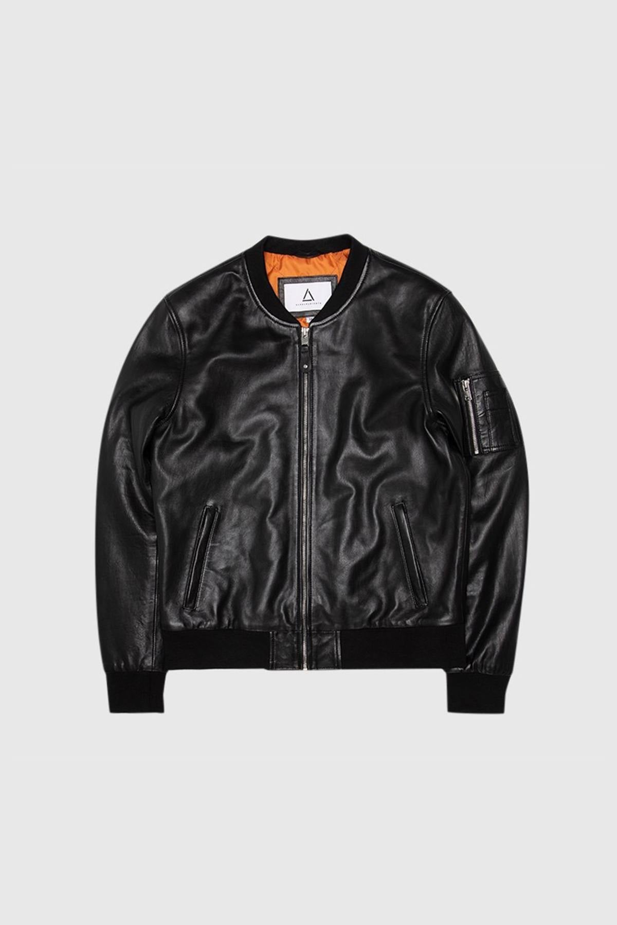 Black leather bomber - Image n°9
