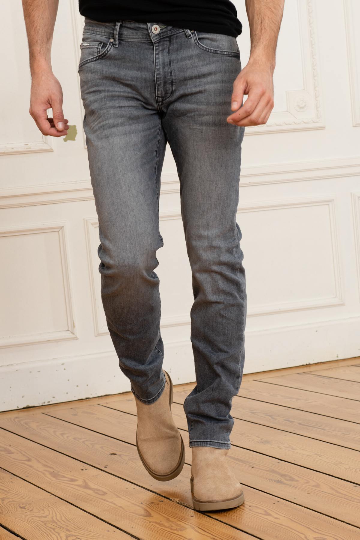 Men's faded gray jeans - Image n°5