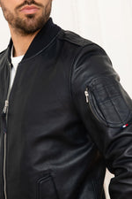 Tailored navy bombers in lambskin, inspired by Patrouille de France. - Image n°4