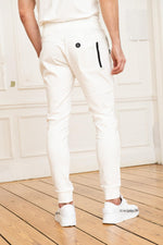 White slimfit jogging pants - Image n°2