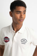 White short-sleeve polo shirt - Image n°4