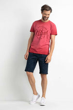 Red round neck t-shirt - Image n°2