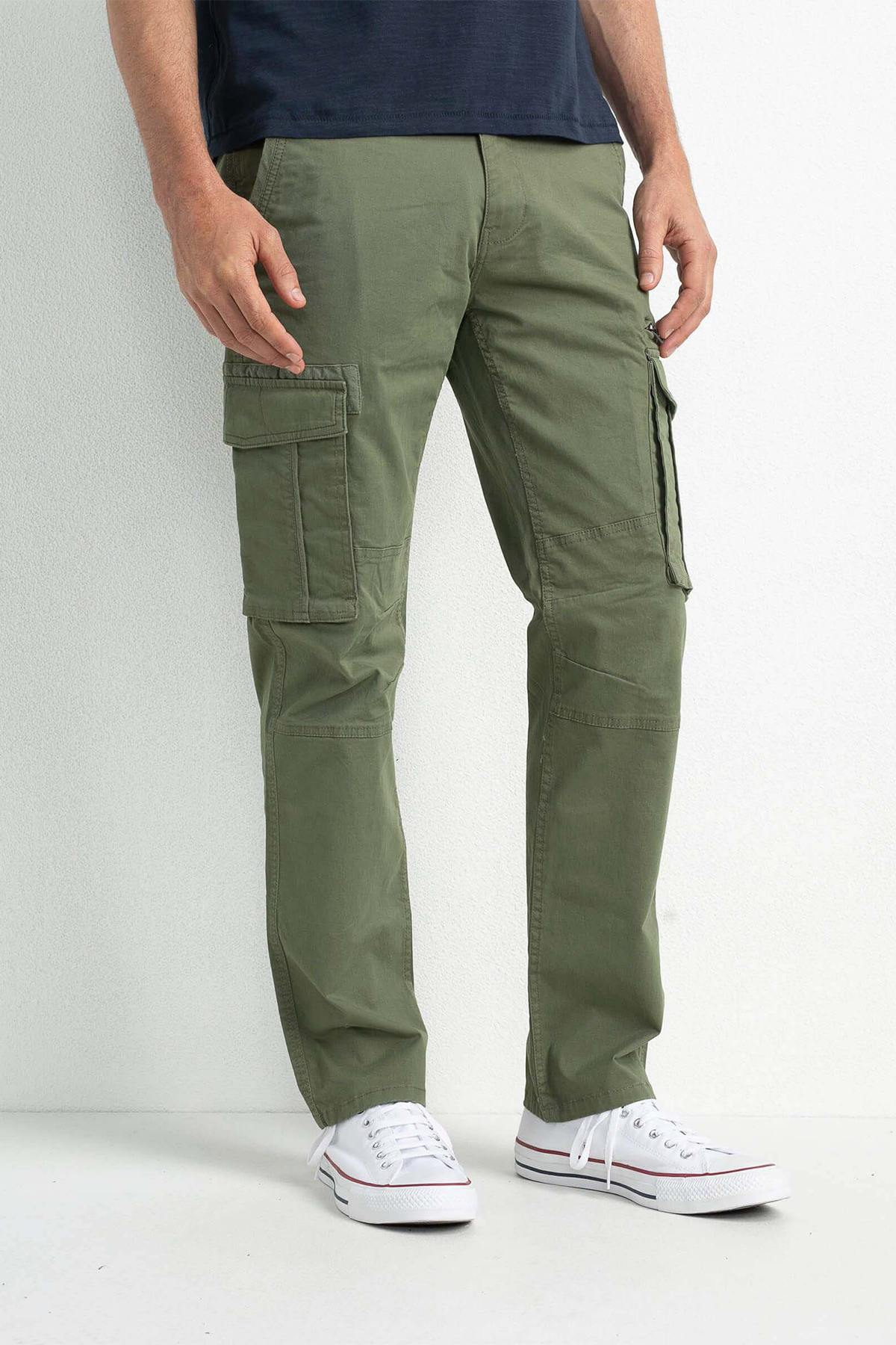 Khaki army cargo pants - Image n°3