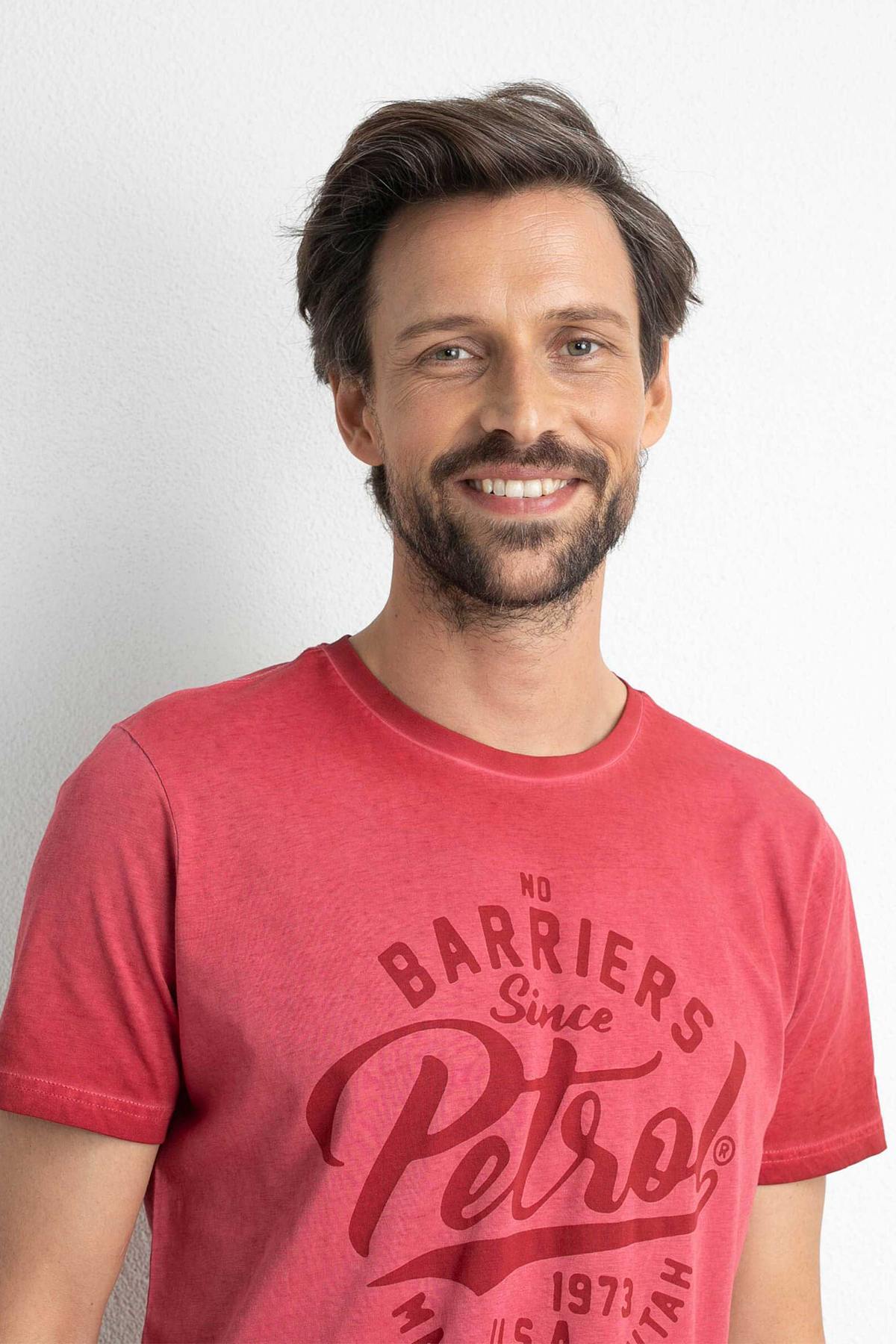 Red round neck t-shirt - Image n°4