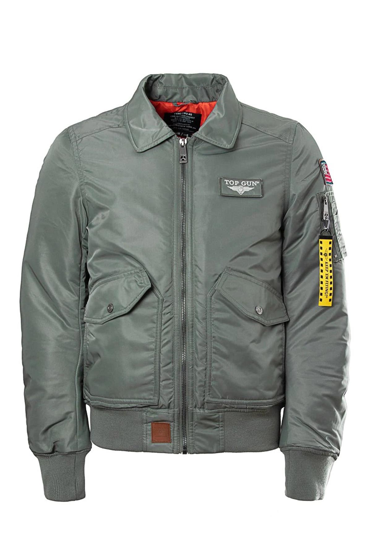 Khaki nylon bomber jacket - Image n°1