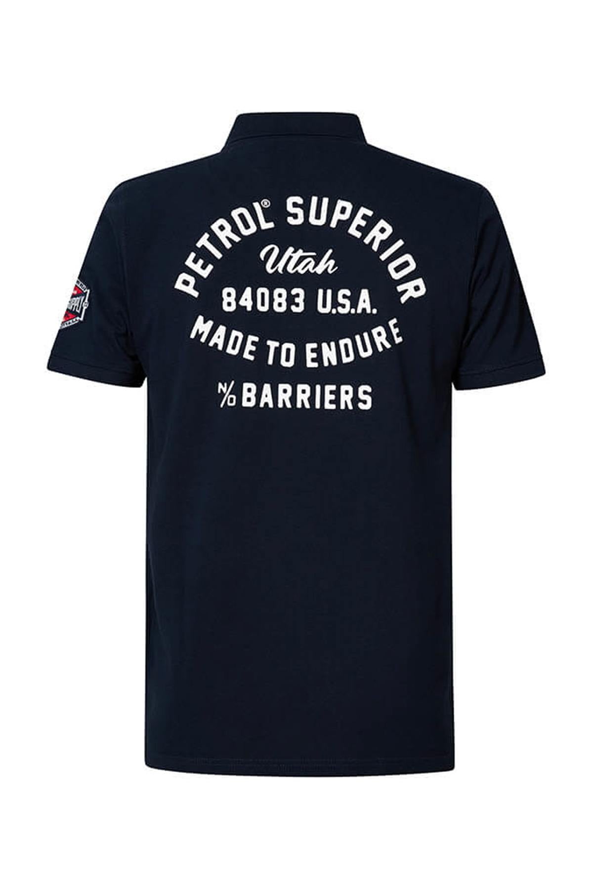 Dark blue sportswear polo shirt - Image n°7