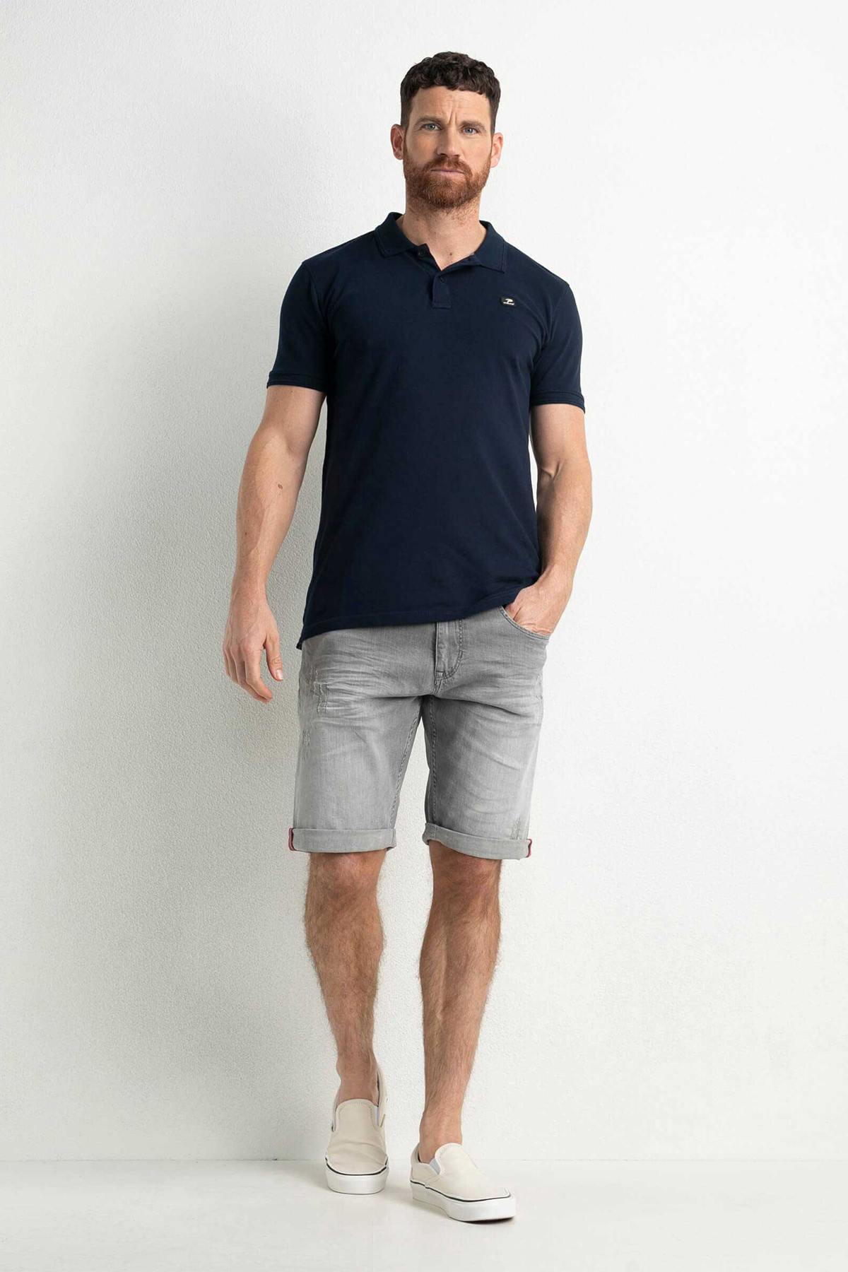 Men's navy blue polo shirt - Image n°3