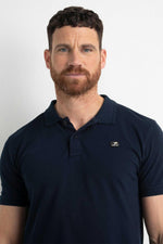 Men's navy blue polo shirt - Image n°4