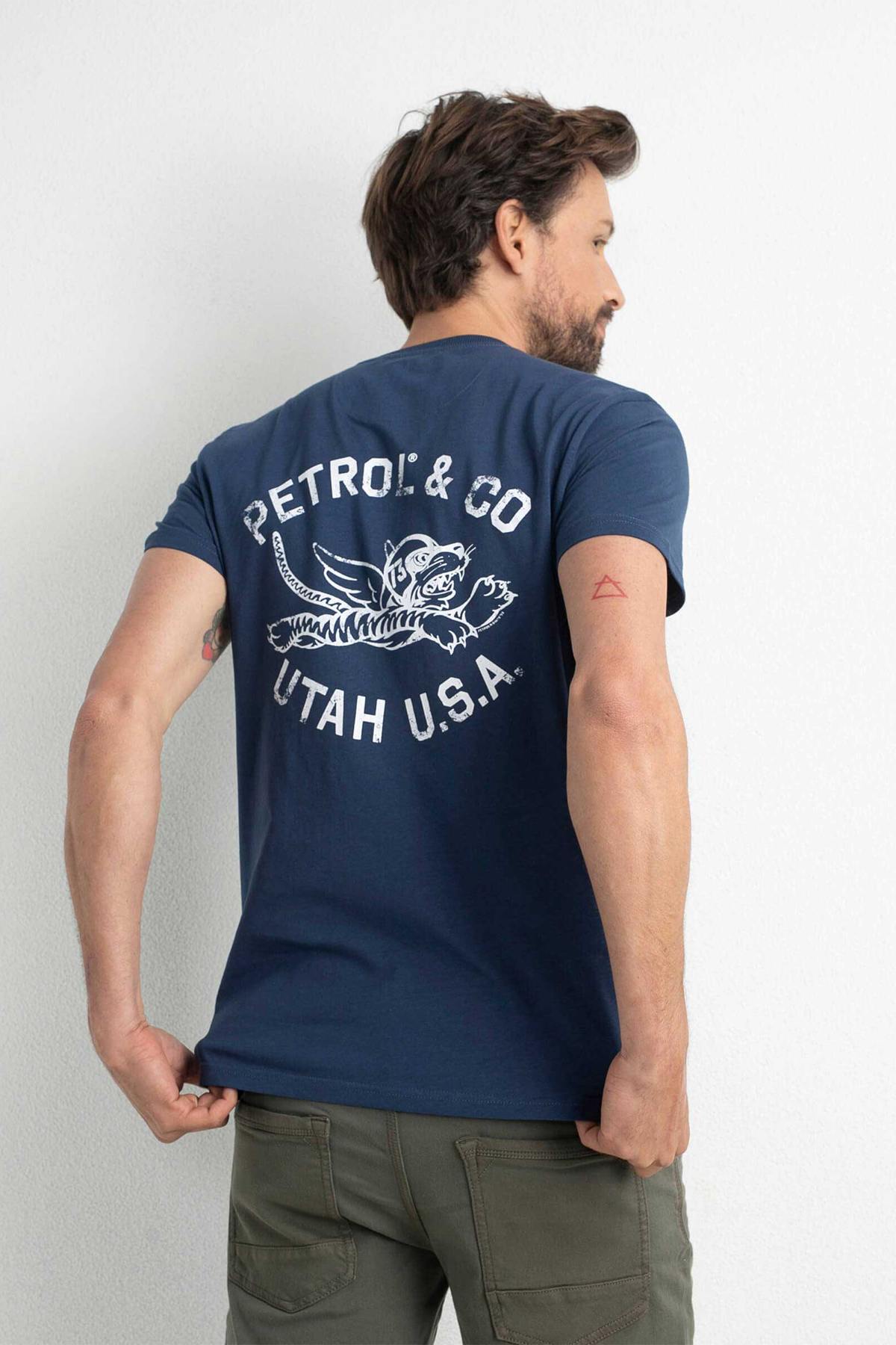 Blue round neck t-shirt - Image n°2