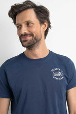 Blue round neck t-shirt - Image n°3