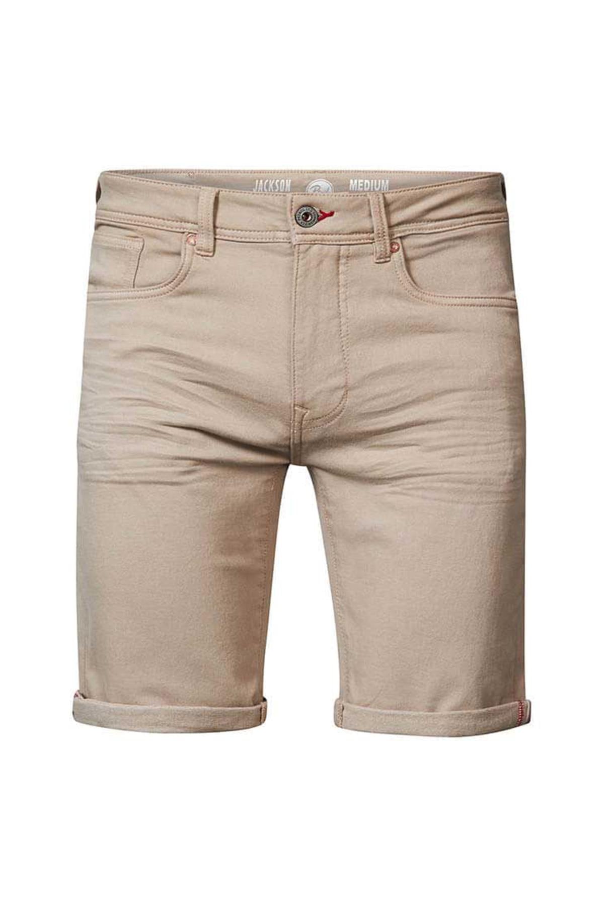 Men's slimfit beige shorts - Image n°1