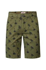Khaki palm tree pattern shorts - Image n°4