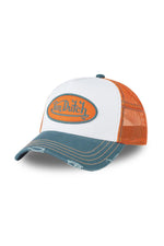 Trucker cap white orange blue - Image n°1