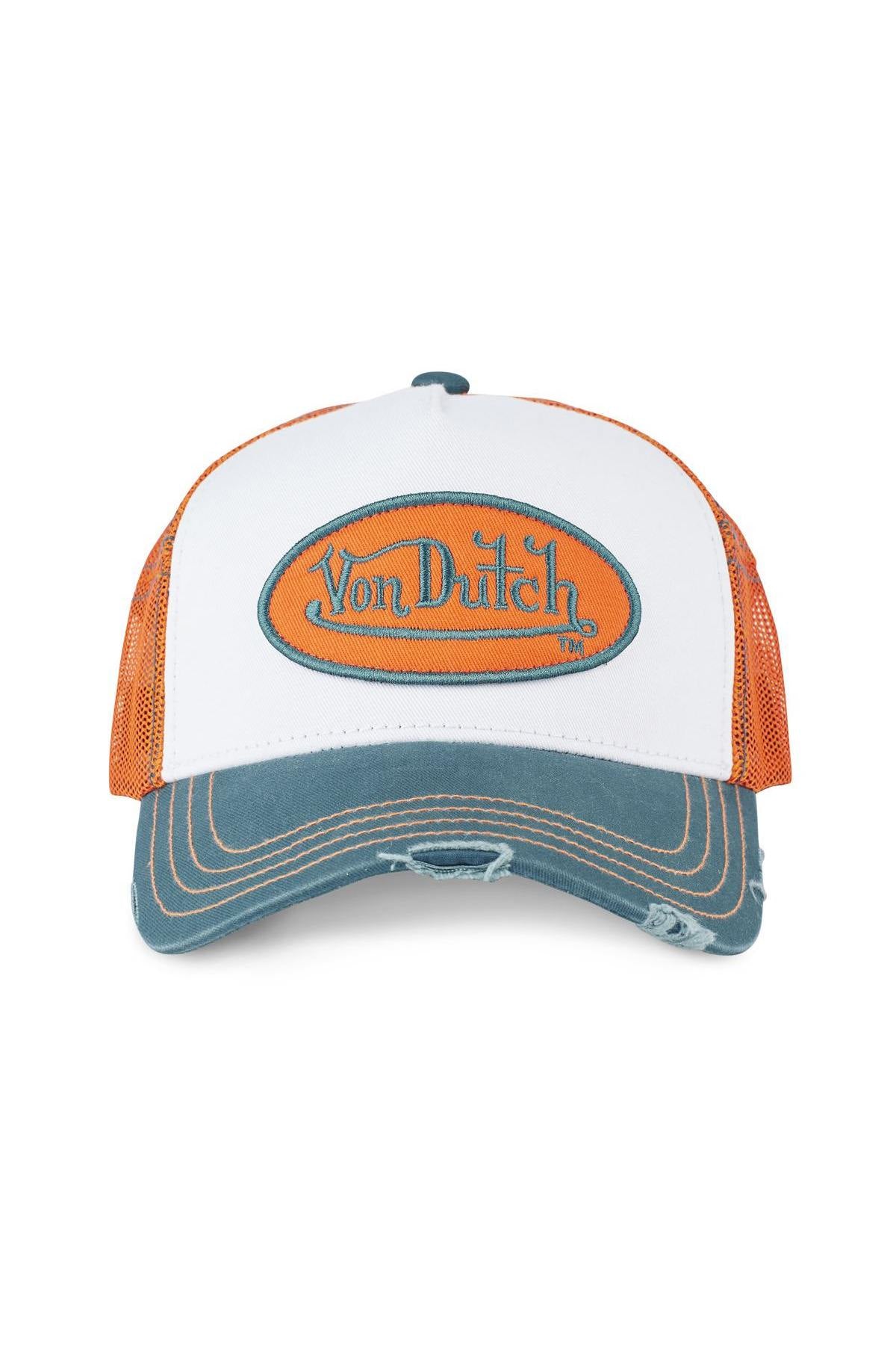 Trucker cap white orange blue - Image n°3