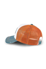 Trucker cap white orange blue - Image n°2