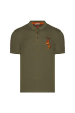 Cavallino Rampante khaki polo shirt - Image n°1