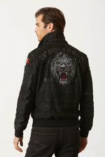  4° Stormo velvet effect leather jacket made in Italy - Image n°1