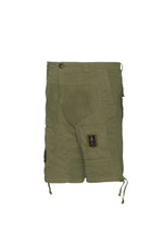 Military Bermuda shorts in khaki gabardine - Image n°5