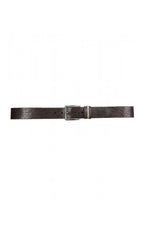 Brown cowhide leather belt - Image n°3