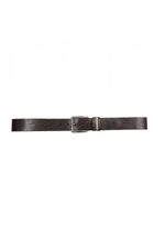 Brown cowhide leather belt - Image n°3