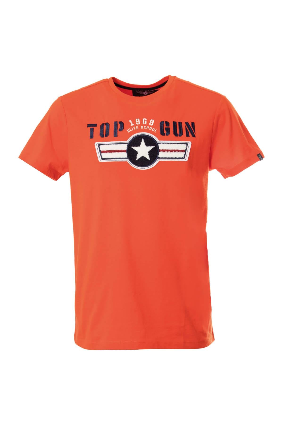 Orange top gun t-shirt - Image n°1