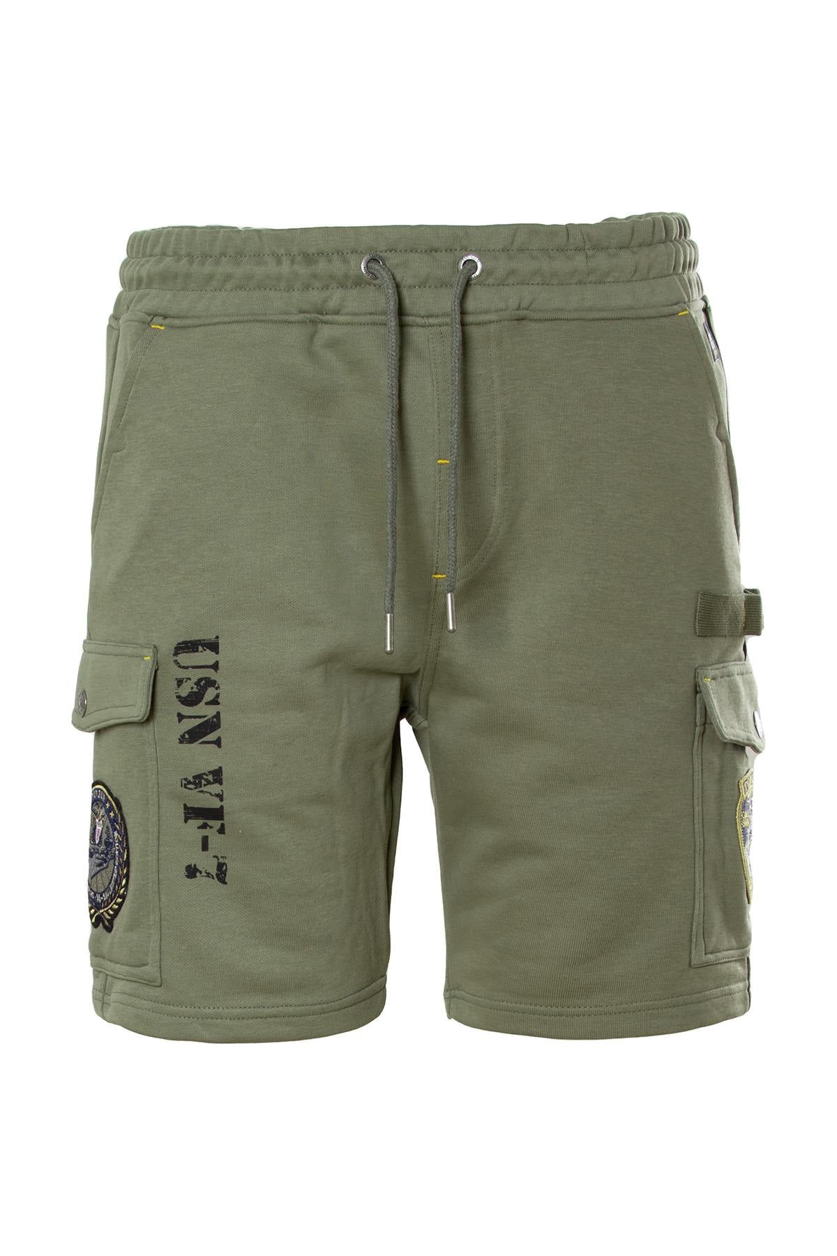 Top Gun USN Khaki Cotton Shorts - Image n°1