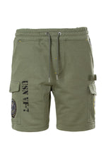 Top Gun USN Khaki Cotton Shorts - Image n°1