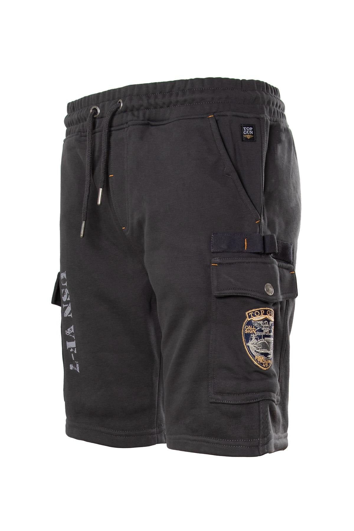 Men's black Bermuda shorts US Navy Top Gun - Image n°1