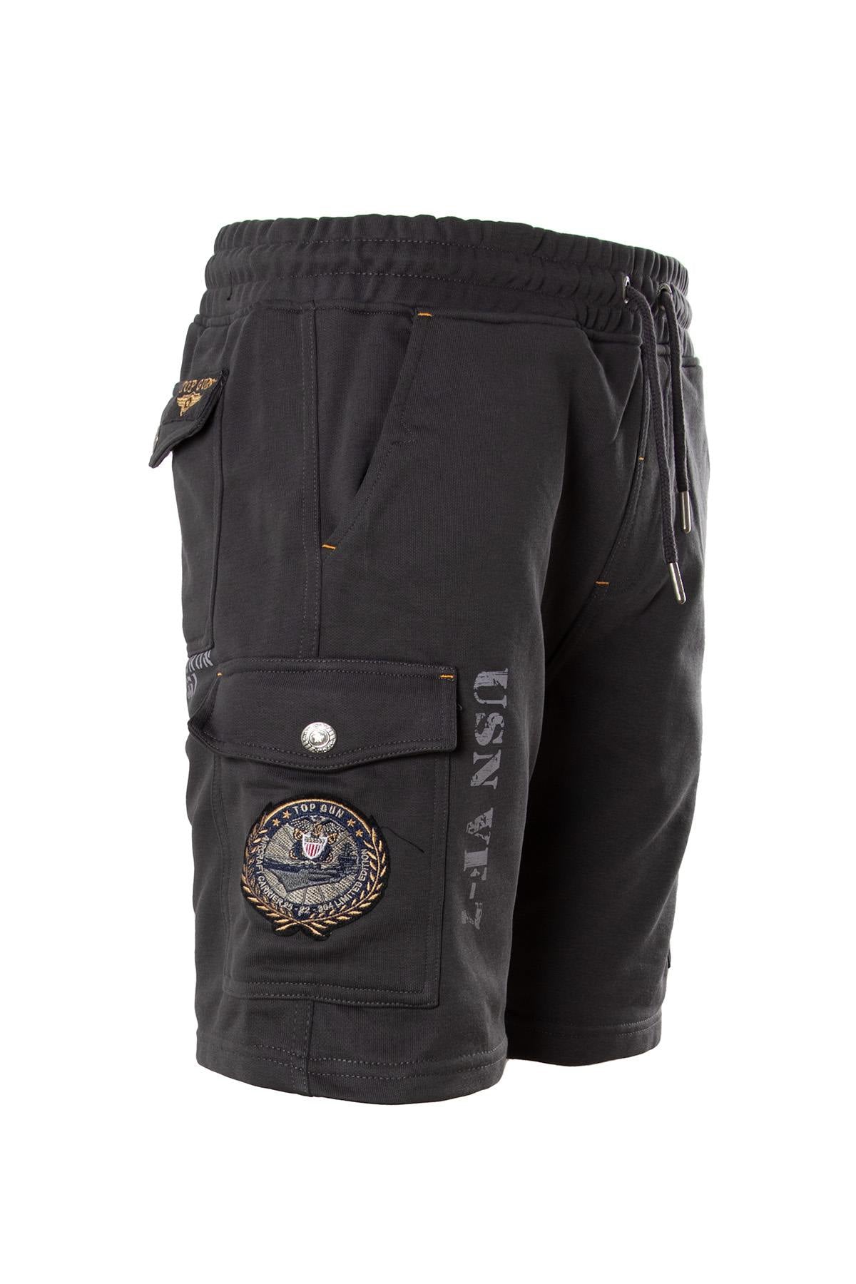 Men's black Bermuda shorts US Navy Top Gun - Image n°4