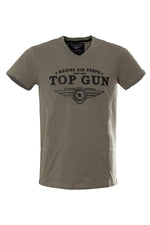 Khaki military t-shirt - Image n°1