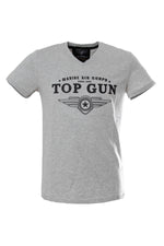 Gray V-neck T-shirt Top Gun Marine Air Corps - Image n°1