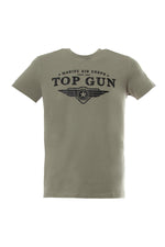 Top Gun khaki round neck t-shirt - Image n°1